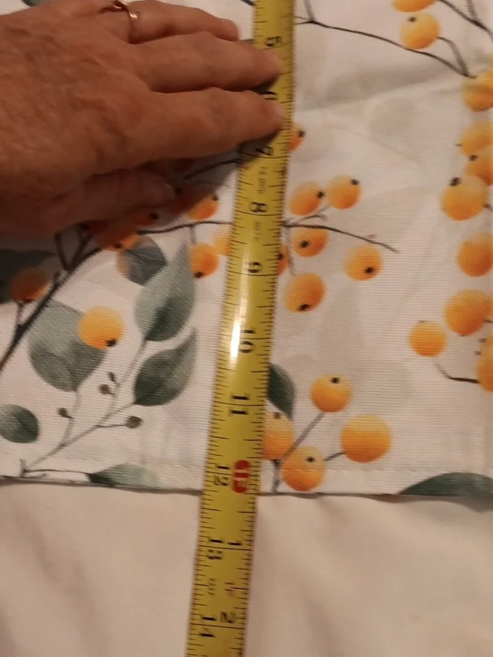 Floral Yellow Berry Print Cotton Place matts - Home Kitchen